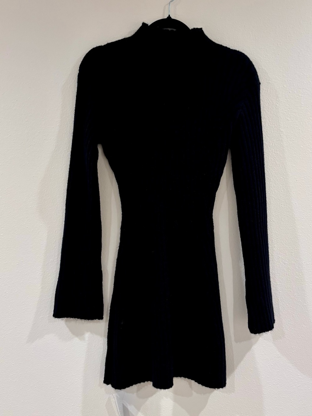 ***NWT*** CupShe Black Ribbed Long-Sleeve Knit Dress
